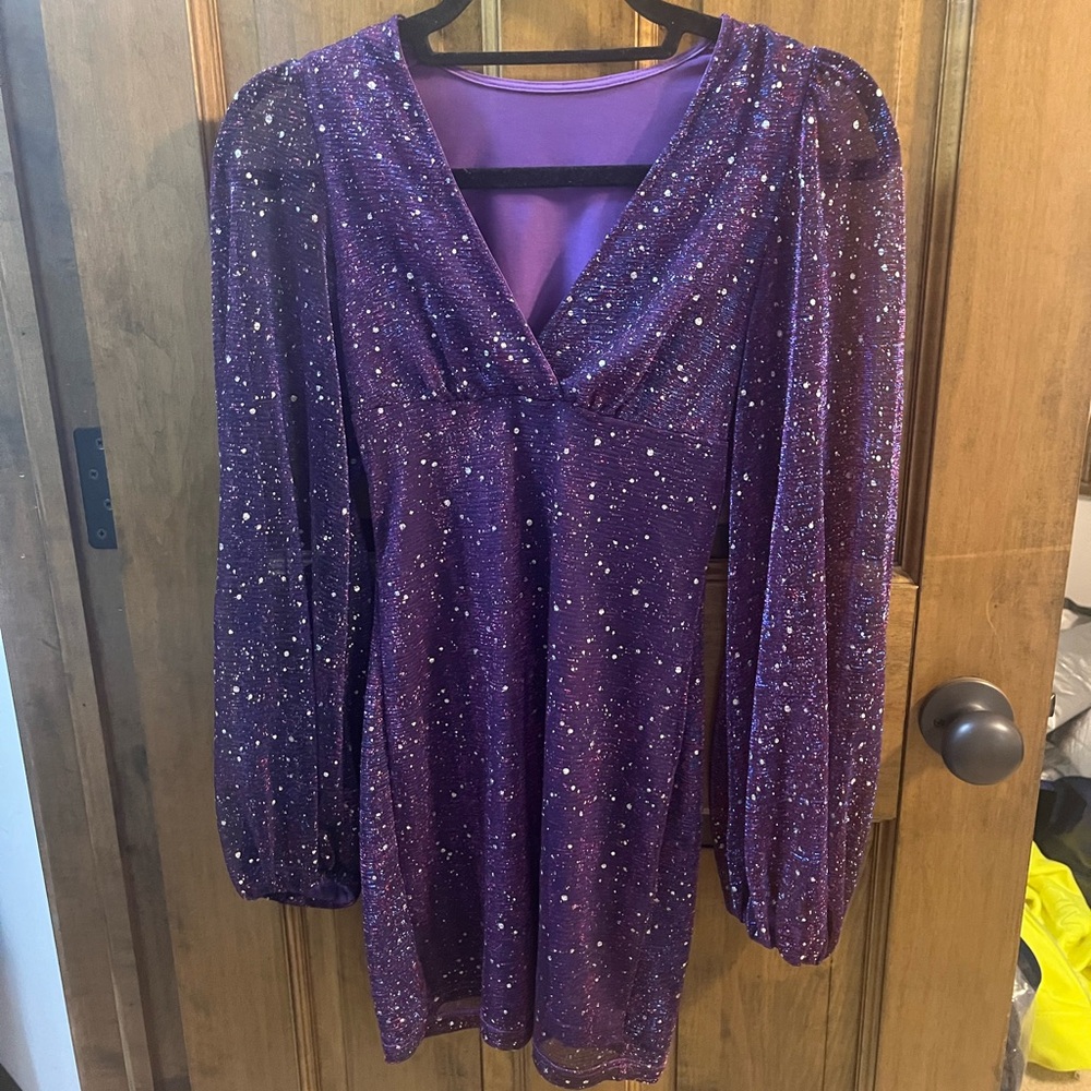 Purple going out dress